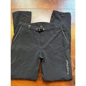 Montbell Womens Black Fitted Pocket Belted Hiking Pant Size M